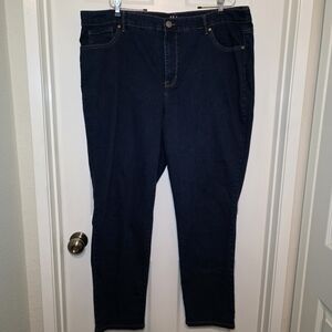Style & Co Straight Leg Jeans Women's Dark Wash Denim Plus Size 22W